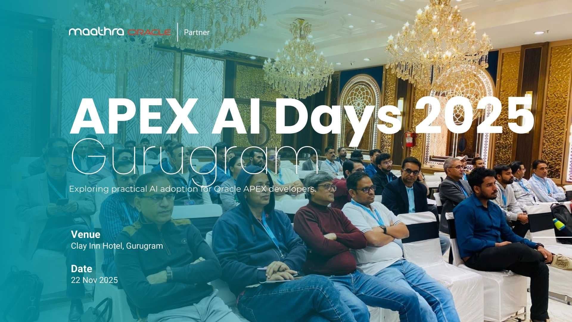 INOAUG Oracle APEX AI Days 2025 - Gurugram