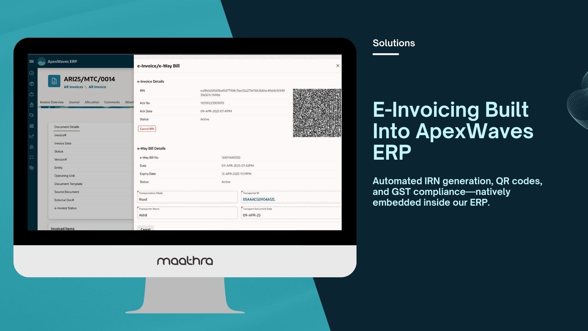 E-Invoicing Built Into ApexWaves ERP